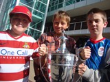 South Milford Brass players with the Trophy